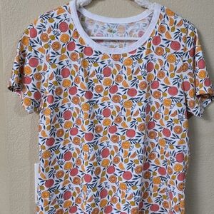 dip WOMENS Orange & Pink Fruit-Print Tee - White Base